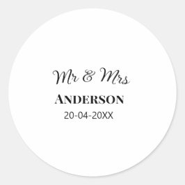 家族の名前を追加する日付結婚式の引き出物g ラウンドシール