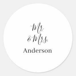 家族の名前を追加する日付結婚式の引き出物g ラウンドシール