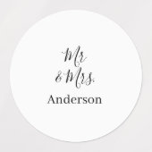 家族の名前を追加する日付結婚式の引き出物g ラベル (デザイン1)