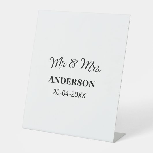 家族の名前を追加する日付結婚式の引き出物g 台座サイン (正面)