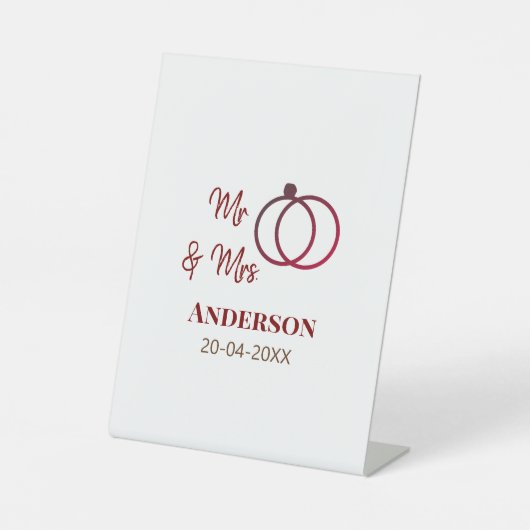 家族の名前を追加する日付結婚式の引き出物g 台座サイン (正面)
