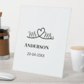 家族の名前を追加する日付結婚式の引き出物g 台座サイン (インサイチュ)