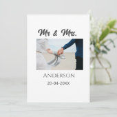 家族の名前を追加する日付結婚式の引き出物g 招待状 (スタンド正面)