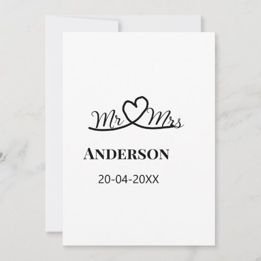 家族の名前を追加する日付結婚式の引き出物g 招待状 (正面)