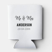 家族の名前を追加する日付結婚式の引き出物g 缶クーラー (裏面)