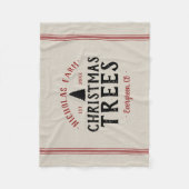 家族の名前クリスマスツリーファームグレインサック フリースブランケット (正面)