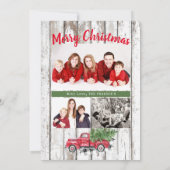 家族の名前クリスマスツリーファーム3フォトレッドトラック (裏面)