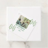 家族の名前グリーンクリスマスツリーの写真モダン フェイバータグ (インサイチュ)