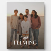 家族の名前パーソナライズされた写真デスクトップのプラーク フォトプラーク (正面)