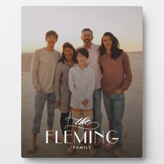 家族の名前パーソナライズされた写真デスクトップのプラーク フォトプラーク (正面)