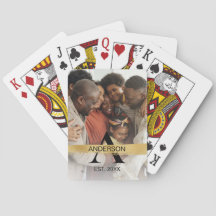 家族の名前フォトモノグラムの金ゴールド