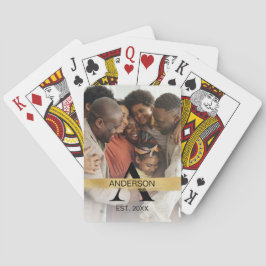 家族の名前フォトモノグラムの金ゴールド トランプ