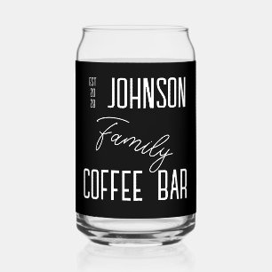 家族の名前ブラックコーヒーとホワイトコーヒー ガラス缶