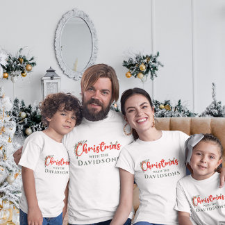 家族の名前ミニマリスト家族のクリスマス Tシャツ