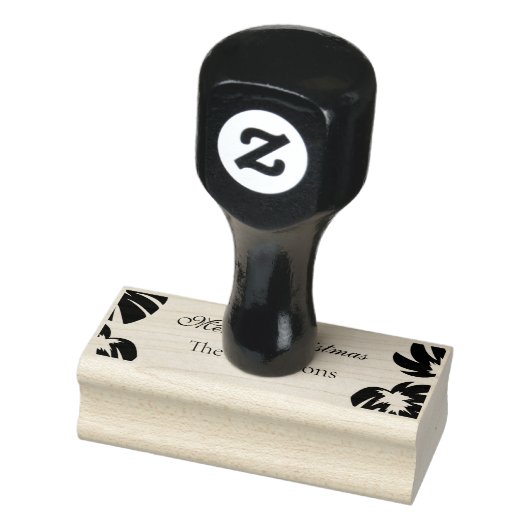 家族の名前メリークリスマスメッセージ ラバースタンプ (スタンプ)