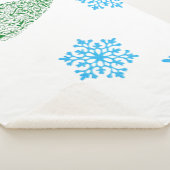 家族の名前モダンクリスマスツリー&きらびやかな雪 シェルパブランケット (3/4)