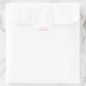 家族の名前入りレッド&ホワイトクリスマス 星シール (バッグ)