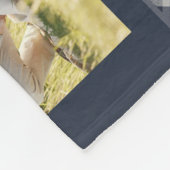 家族の名前5フォトコラージブループレイドモダン フリースブランケット (角)