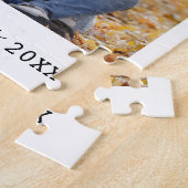 家族の名前5フォトコラージホワイト ジグソーパズル (側面)