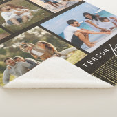 家族の名前5フォトコラージュ素朴抽象芸術 シェルパブランケット (3/4)