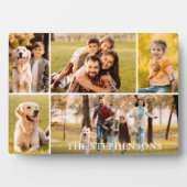 家族の名前5写真コラージュ写真 フォトプラーク (正面)
