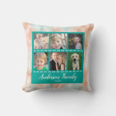 家族の名前6フォトコラージュ クッション (正面)