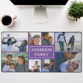 家族の名前8フォトコラージパープル デスクマット