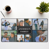 家族の名前8フォトコラージブラック デスクマット