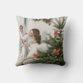 家族の名前、写真のコラージュと引用文 クッション (裏面)