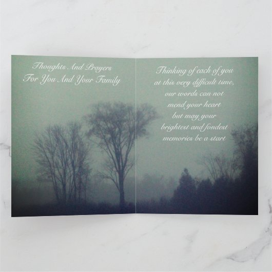 家族の哀悼 カード (内部)