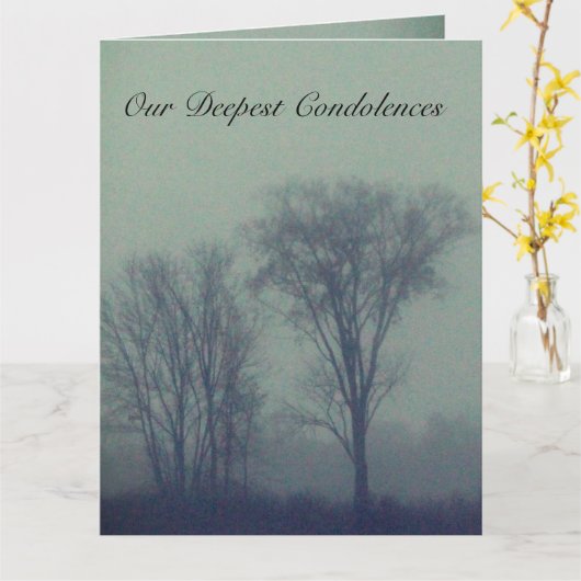 家族の哀悼 カード (黄色い花)