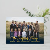 家族の喜びを伝えるホリデーカード クリスマスカード 箔シーズンカード (立ち正面)