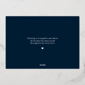 家族の喜びを伝えるホリデーカード クリスマスカード 箔シーズンカード (裏面)