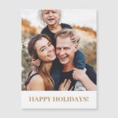 家族の喜び写真クリスマスホリデー磁気カード (正面)