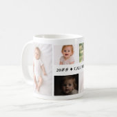 家族の夏のフォトコラージュ(6枚の写真付き)☀️ コーヒーマグカップ (正面左)