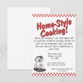 家族の夕食に招待状 招待状 (正面/裏面)