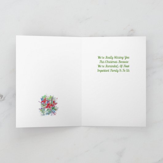 家族の大切生き延びさパーソナライズされた カード (内部)