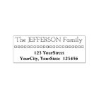 家族の姓と住所と正方形