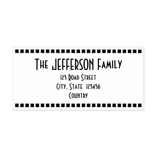 家族の姓+住所の確認 セルフインキングスタンプ (デザイン)