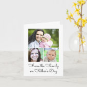 『家族の子どもたちの父の日』の写真台本3点 カード (黄色い花)