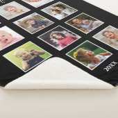 家族の子どもた数々のち12人の写真のコラージュ シェルパブランケット (3/4)