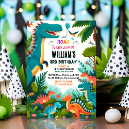 家族の子供かわいい男の子T 3 3レックス3日 招待状