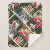 家族の子供のペット結婚の5つのフォトコラージュを作成 シェルパブランケット (正面)