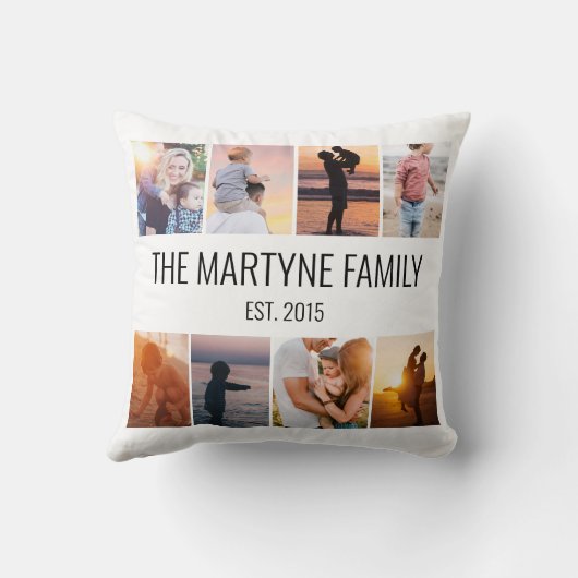 家族の子供の賛美写真 クッション (裏面)