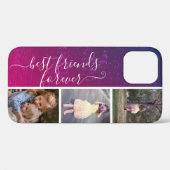 家族の子供フォトコラージュテンプレートピンクグラデーションかわいい Case-Mate iPhoneケース (裏面 (横))