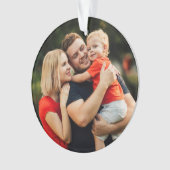 家族の定義フォトクリスマスホリデー オーナメント (正面)