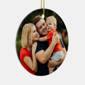 家族の定義フォトクリスマス セラミックオーナメント (右)