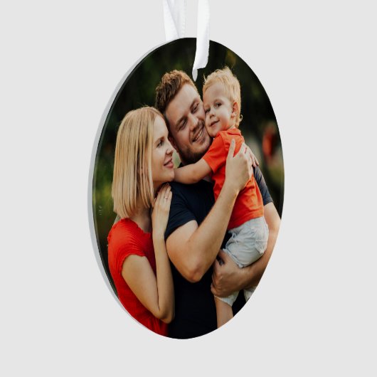 家族の定義フォトスノーフレークのクリスマス オーナメント (正面)