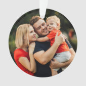 家族の定義フォトスノーフレークのクリスマス オーナメント (正面)