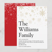 家族の定義　雪の結晶　クリスマスのメッセージ シーズンカード (正面/裏面)